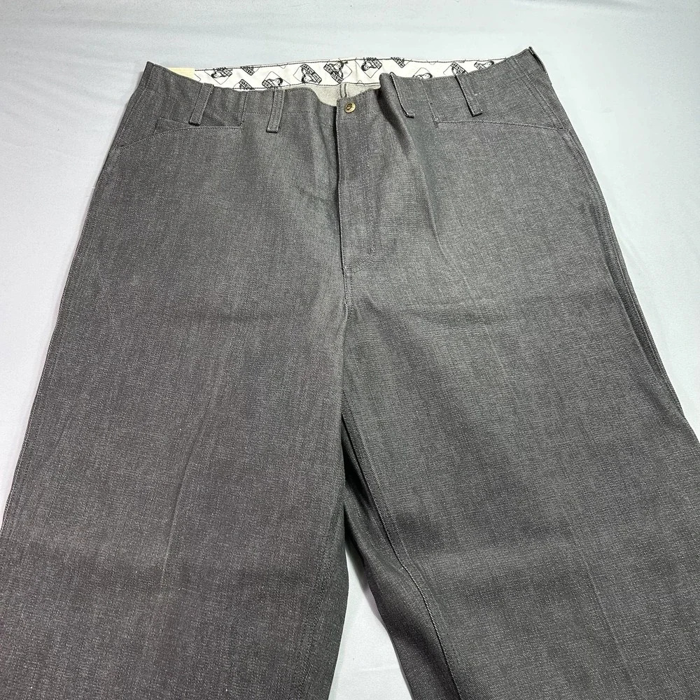 NEW Ben Davis Gorilla Cut Pants Mens 44x34‎ Gray Workwear Wide Leg Cotton USA